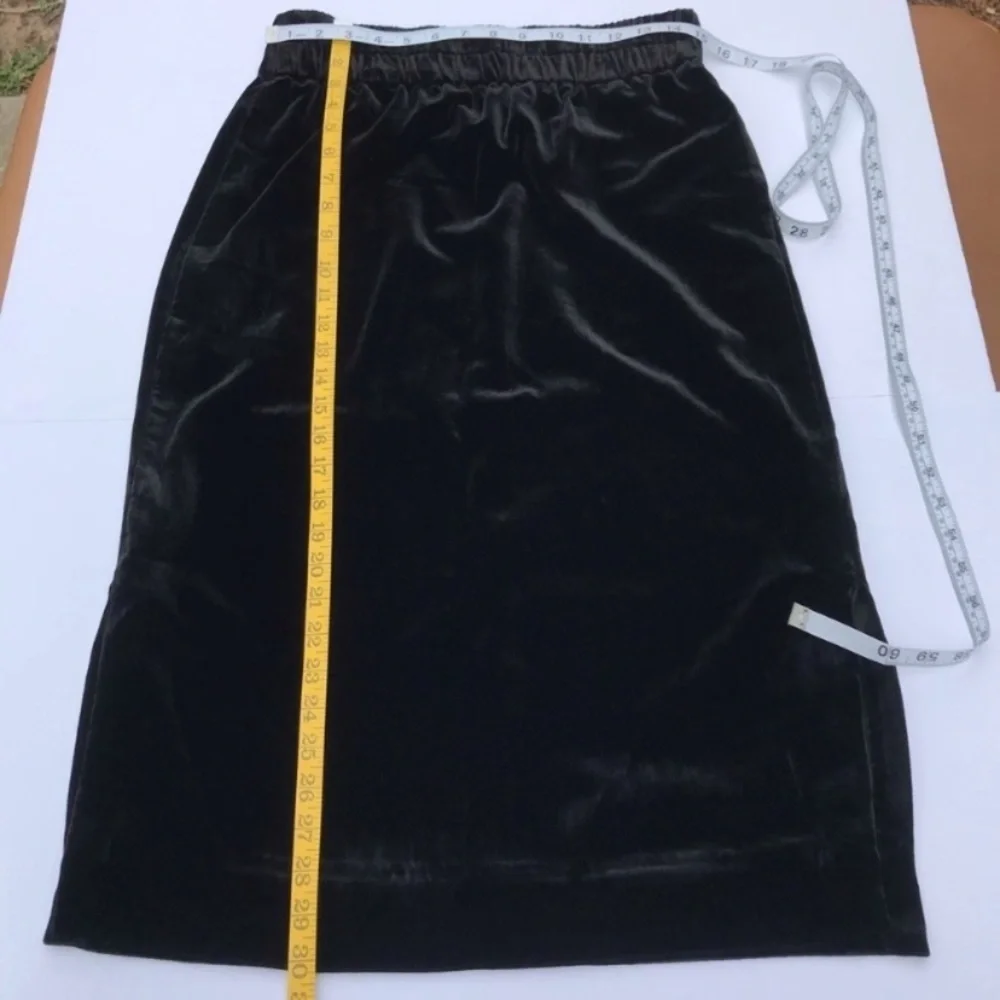 J Crew Black Velour Skirt Size Small